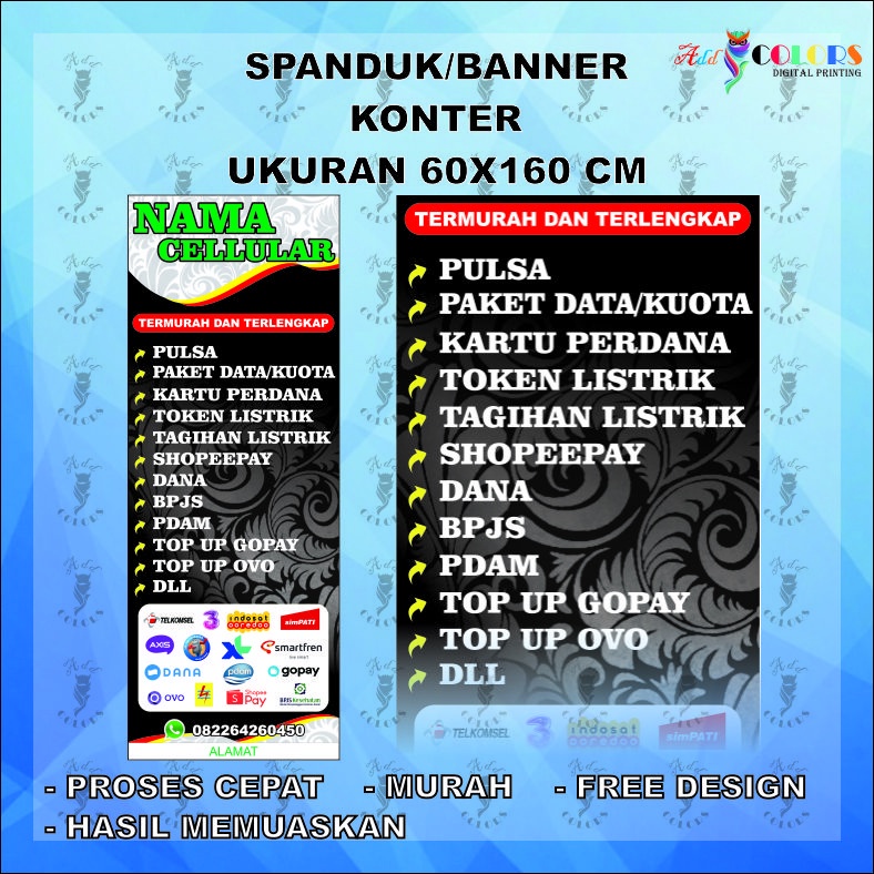 Jual Banner Spanduk Konter Ukuran X Cm Shopee Indonesia