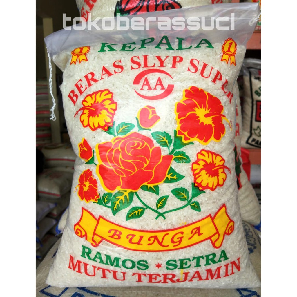 Jual BERAS CAP KEMBANG BUNGA SETRA RAMOS SLYP 5KG 10KG 20KG ENAK PULEN