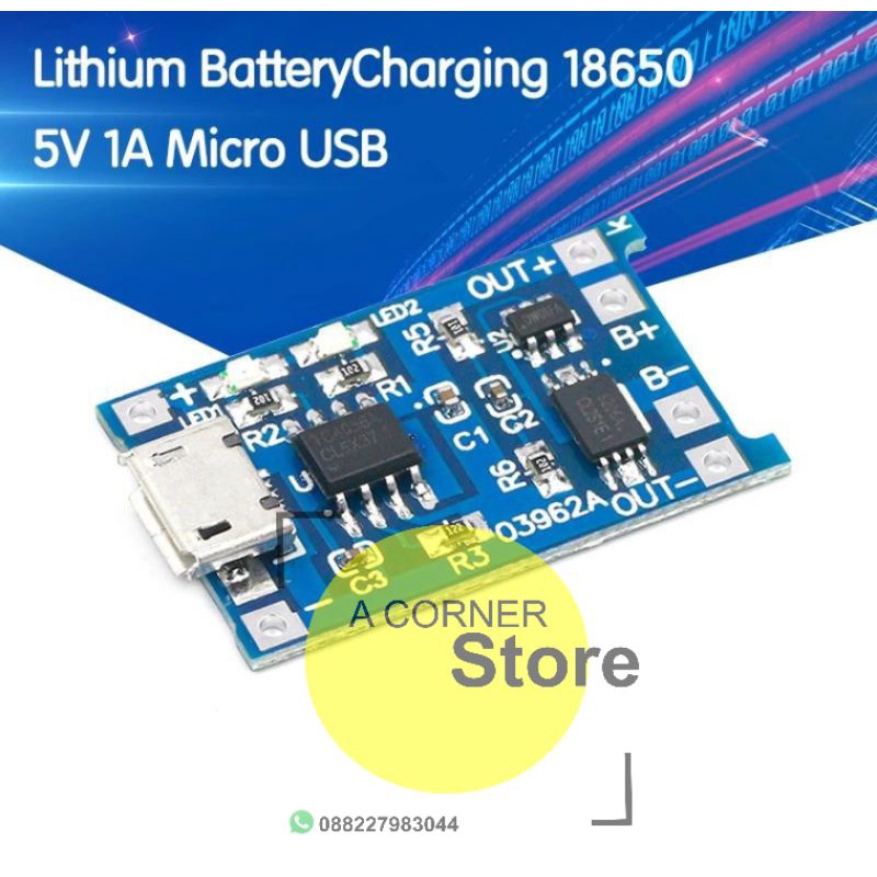 Jual Modul Charger Baterai Lithium Ion Li Ion 18650 Lipo Lithium