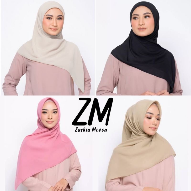 Jual Zm Zaskia Mecca Scarf Polos Packing Terbaru Edisi Hijab