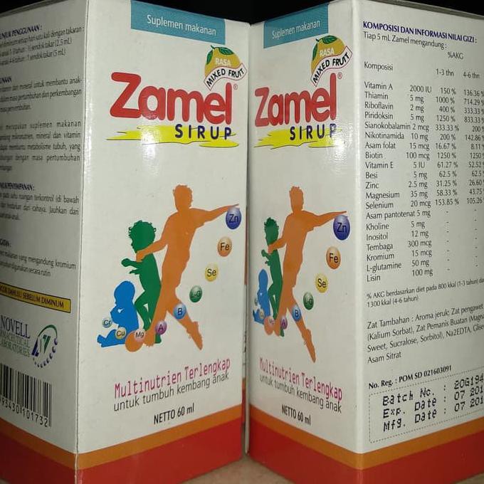 Jual Zamel Syrup 60mL Shopee Indonesia