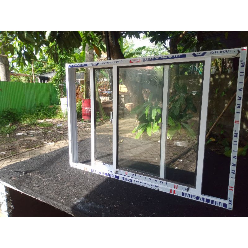 Jual Kusen Jendela Aluminium Sliding Kawat Nyamuk Set Lengkap Uk