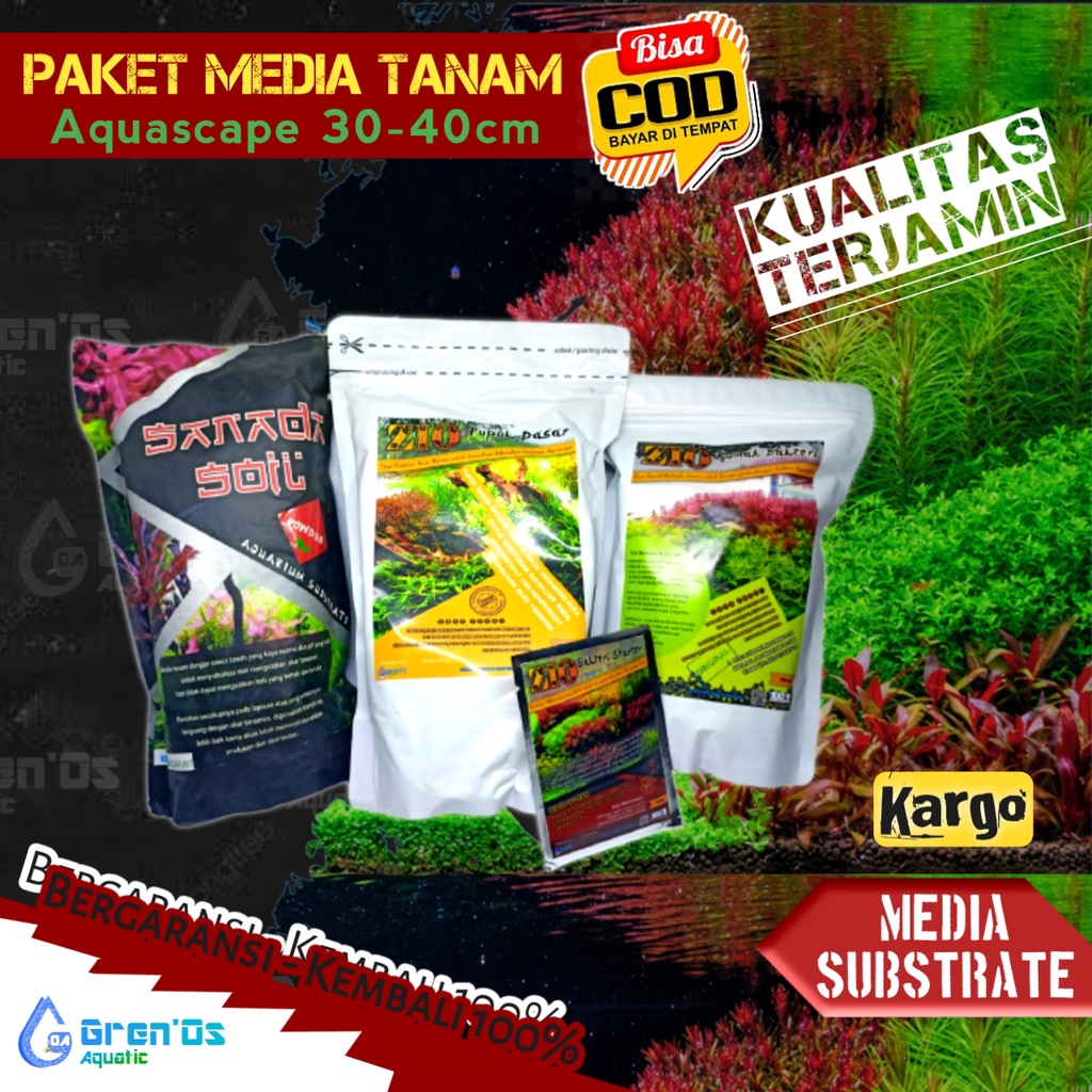 Jual Paket Media Tanam Substrate Aquascape Aquarium Cm Sampai Cm