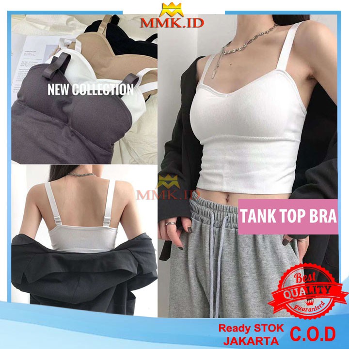 Jual Tank Top Bra Tanktop Polos Elastis High Quality Crop Top Korea