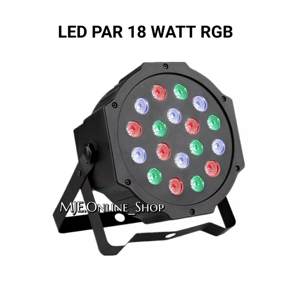 Jual LAMPU SOROT PANGGUNG LED PAR 18 WATT RGB WARNA WARNI LED LAMPU