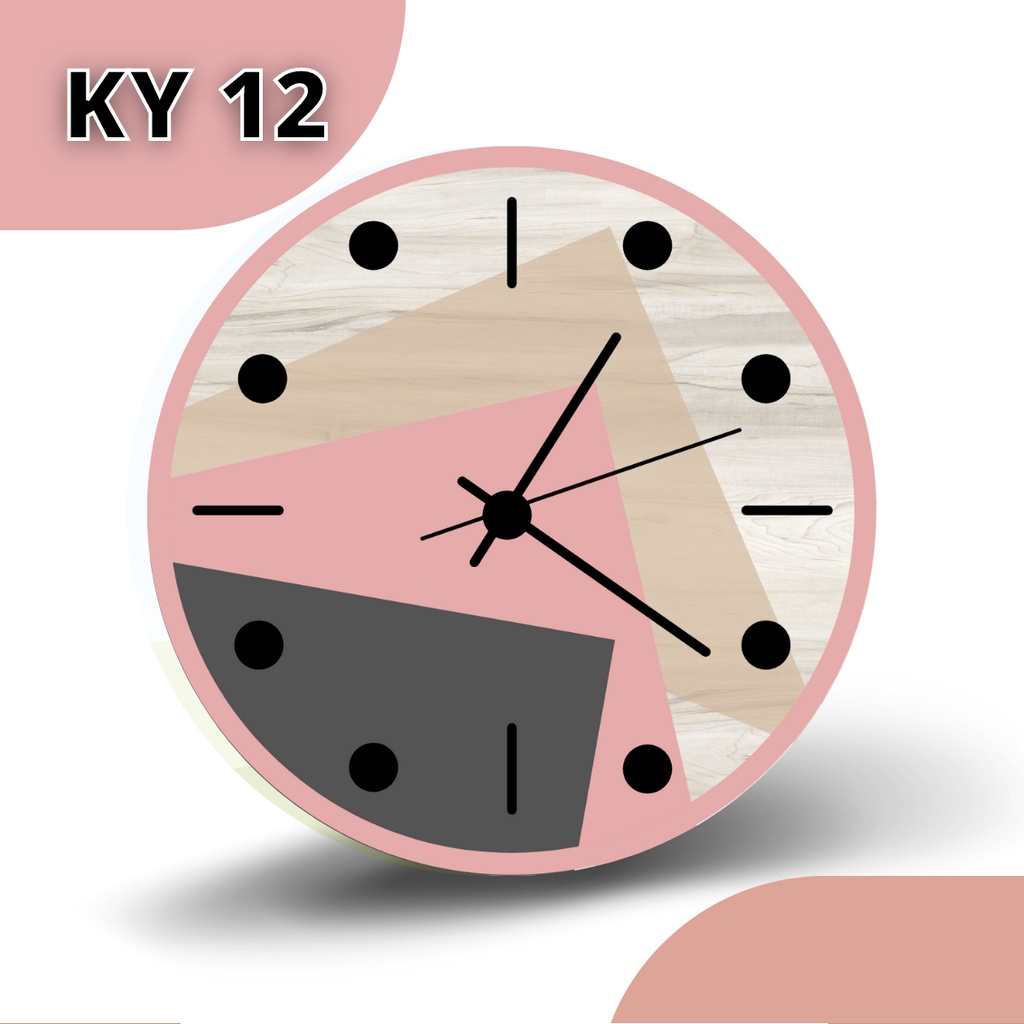 Jual Jam Dinding Kayu Sweep Movement Aesthetic Scandinavian Jam