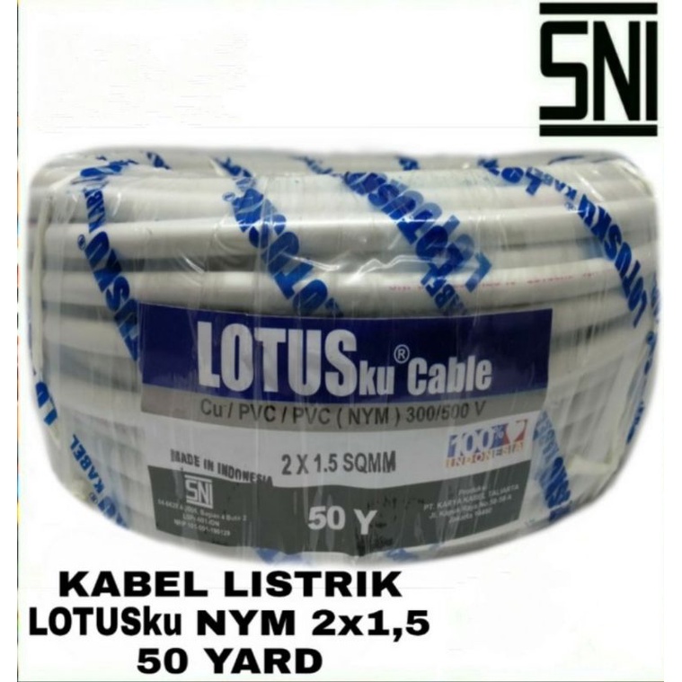 Jual KABEL LISTRIK KAWAT LOTUSku NYM 50 YARD 50Y Shopee Indonesia