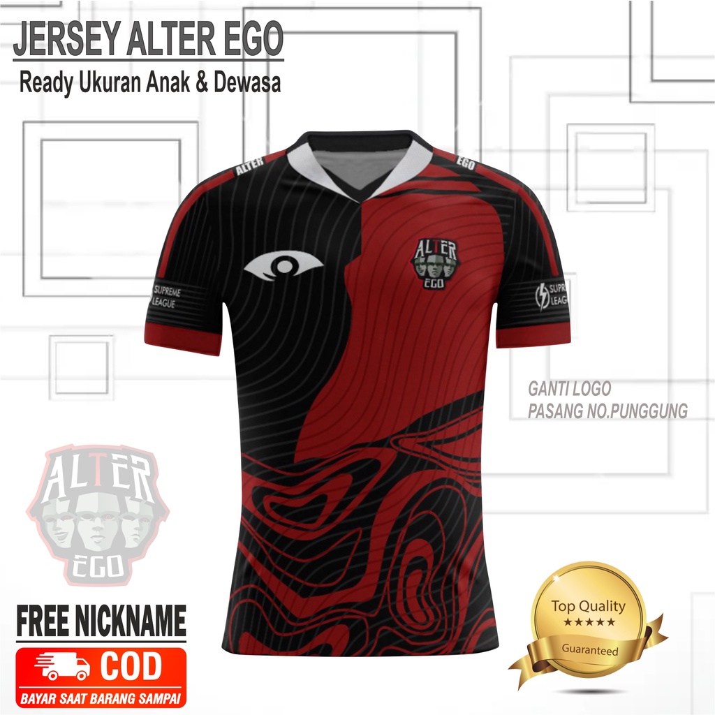 Jual Jersey Alter Ego Terbaru 2021 Free Nickname MERAH Shopee