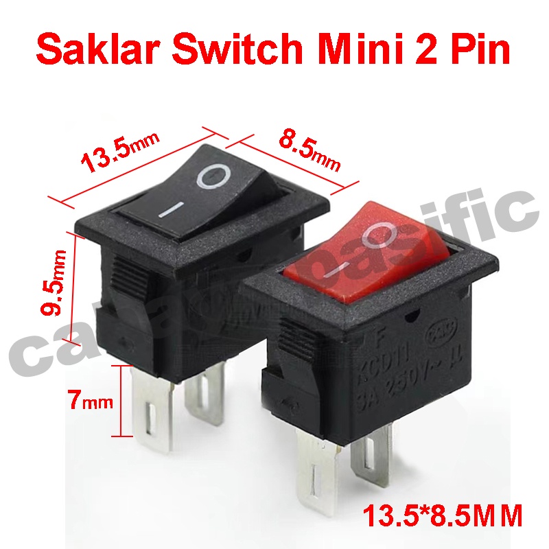 Jual Saklar Switch Mini Pin On Off Hitam Dan Merah Shopee Indonesia