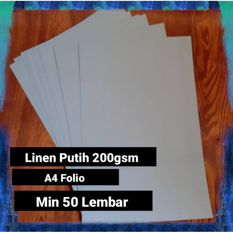 Jual Kertas Linen Putih A Folio Gsm Min Lembar Shopee Indonesia