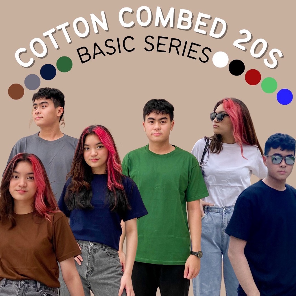 Jual BASIC SERIES KAOS POLOS COTTON COMBED 20S PENDEK PRIA WANITA