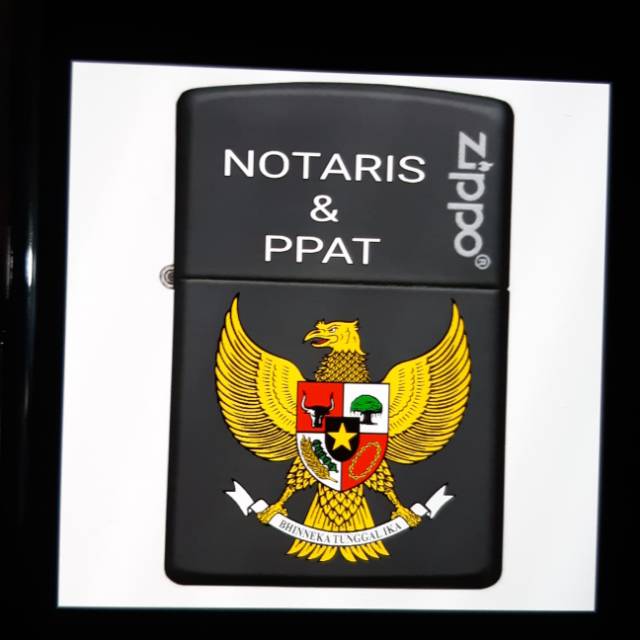 Jual Zippo Custom Ukir Logo Garuda Black Matte Bisa Ukir Nama Shopee