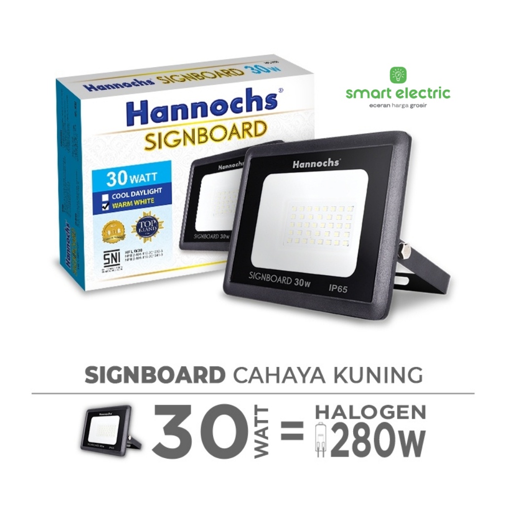 Jual Hannochs Signboard Led Lampu Sorot Flood Light Watt Terang