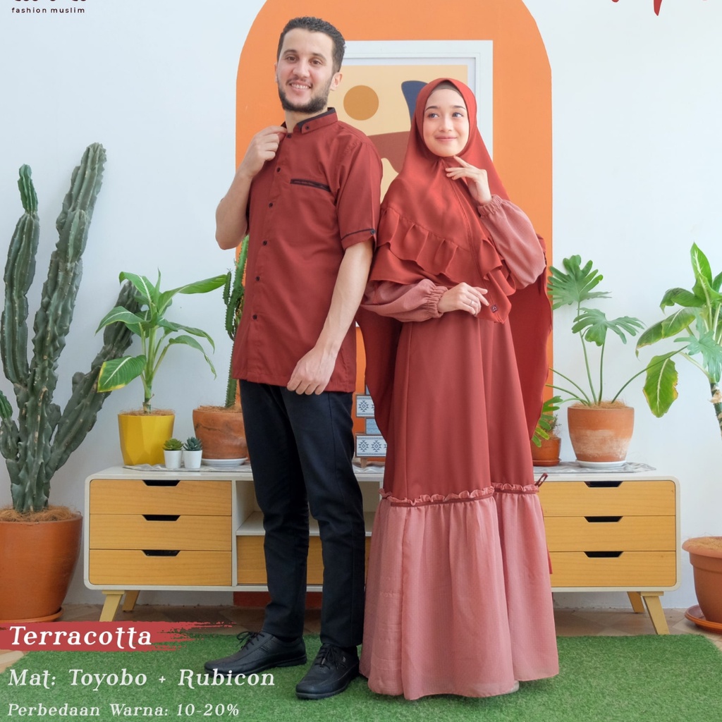 Jual Baju Capelan Gamis Dan Koko Couple Set Khimar Suami Istri Busui