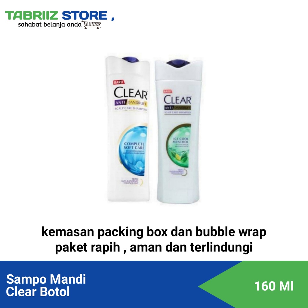 Jual Sampo Mandi Clear Anti Ketombe Kemasan Botol 160 Ml Shopee Indonesia