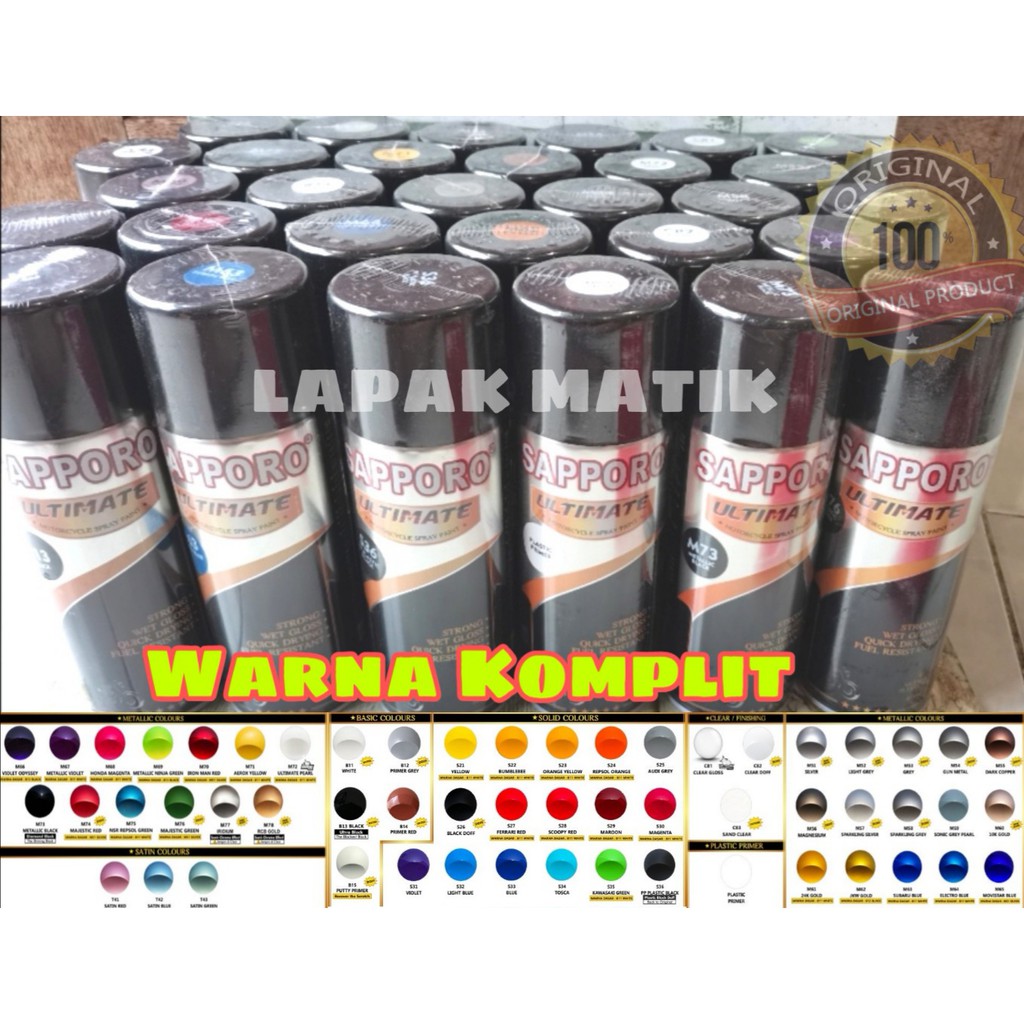 Jual Pilok Sapporo Ultimate Hitam Clear Silver Putih Gold Dan Warna