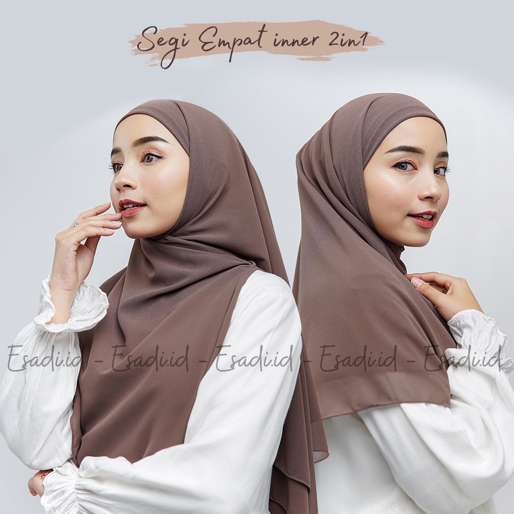 Jual HIJAB SEGI EMPAT INSTAN PLUS INNER 2IN1 HABIBI HABIBAH TANTE LALA