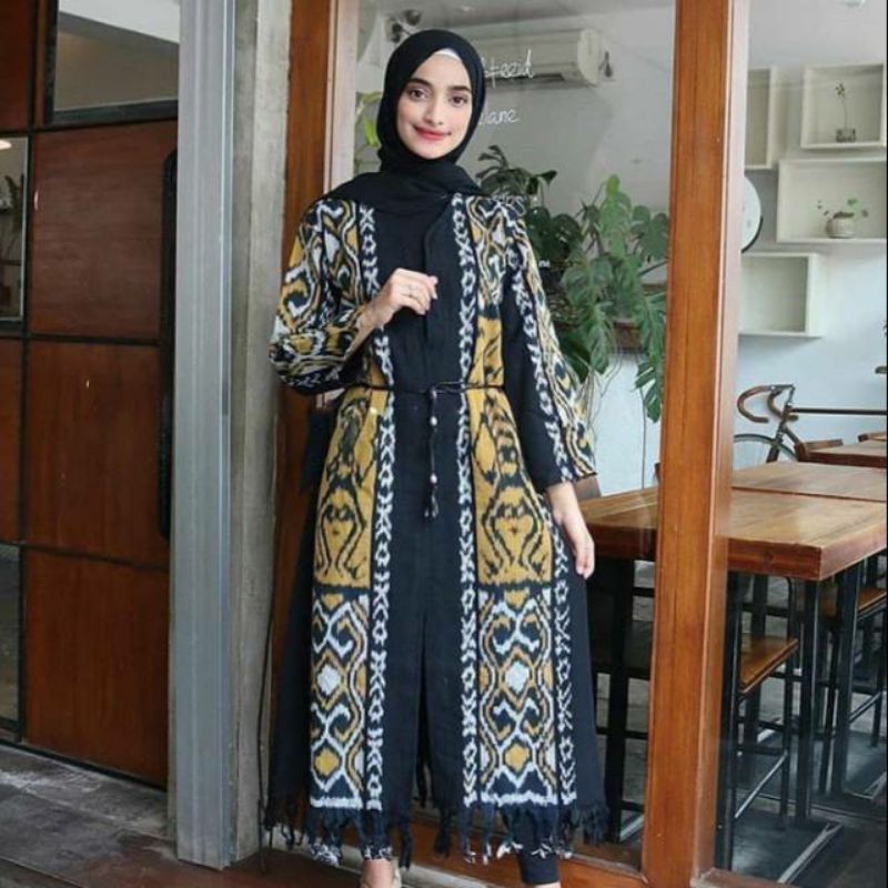 Jual Baju Gamis Lebaran Tenun Troso Jepara Bahan Kain Tenun Etnik