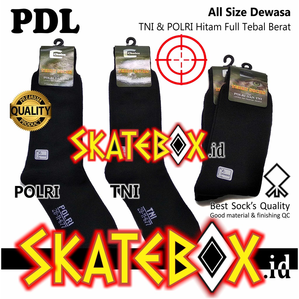 Jual Kaos Kaki PDL Outdoor Hitam Full Tebal Satpam Security Tentara