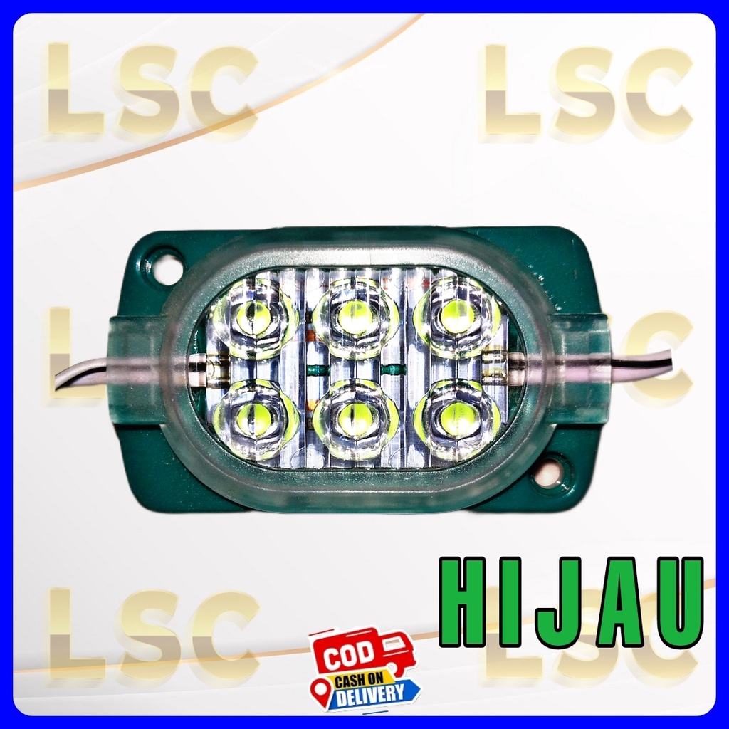 Jual Lampu Led Ultrasonik 6 Mata 2X3 Kotak 24v Variasi Bus Truk