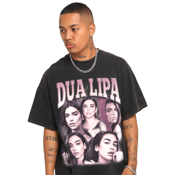 Jual Psycho Crucify Dua Lipa Oversized T Shirt Black Kaos Dua