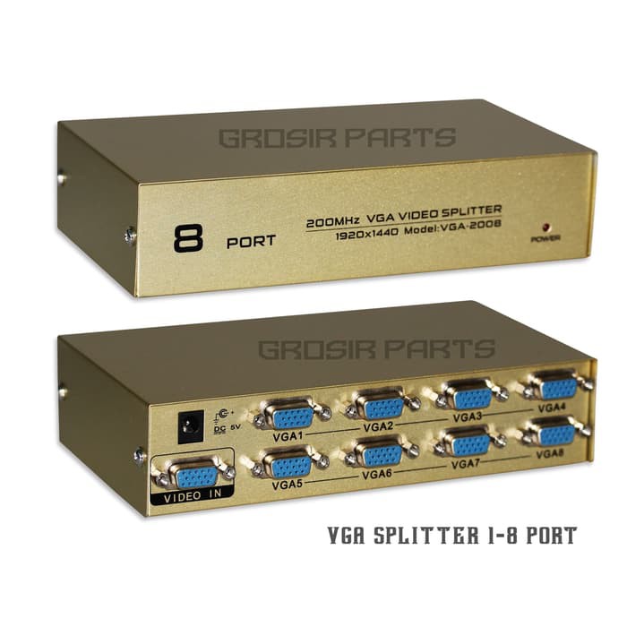 Jual VGA SPLITER 1 TO 8 PORT 200MHZ ADAPTOR VGA SPLITTER 8 PORT