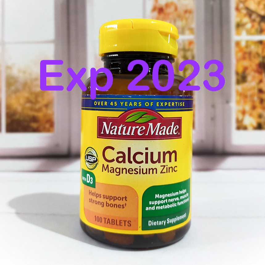 Jual Nature Made Calcium Magnesium Zinc With Vitamin D3 100 Tablets