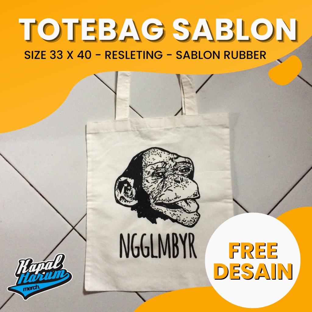 Jual Kapalharum Totebag Sablon Totebag Custom Totebag Drill