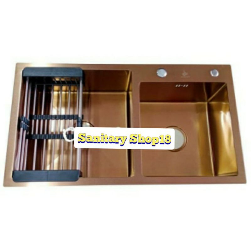 Jual Kitchen Sink Golden Hand Maroon Gold Bak Cuci Piring Maroon Gold