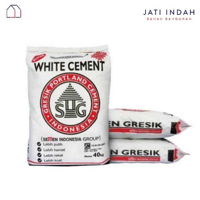 Jual Semen Putih Gresik 40 Kg Super White Cement Shopee Indonesia