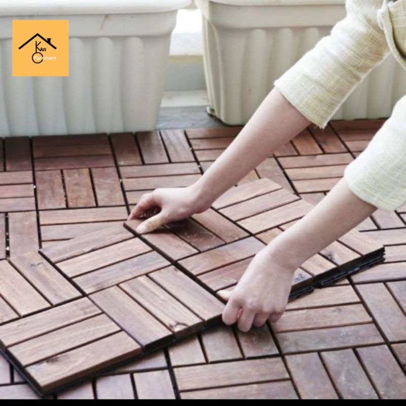 Jual Decking Tiledecking Tile Lantai Kayu Jati Bongkar Pasang