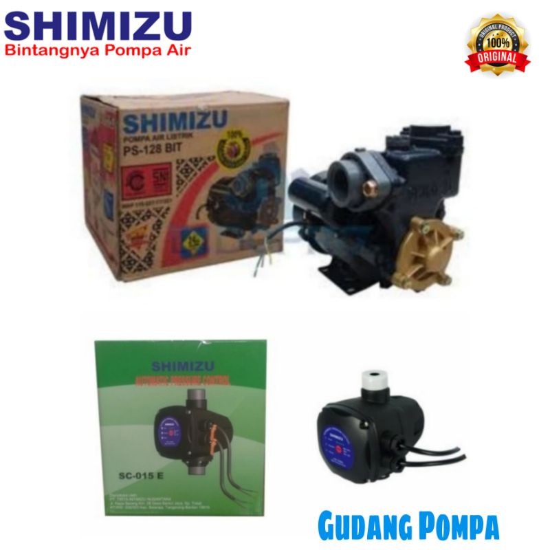 Jual Pompa Air Sumur Dangkal Shimizu Ps Bit Komplit Dengan Otomatis