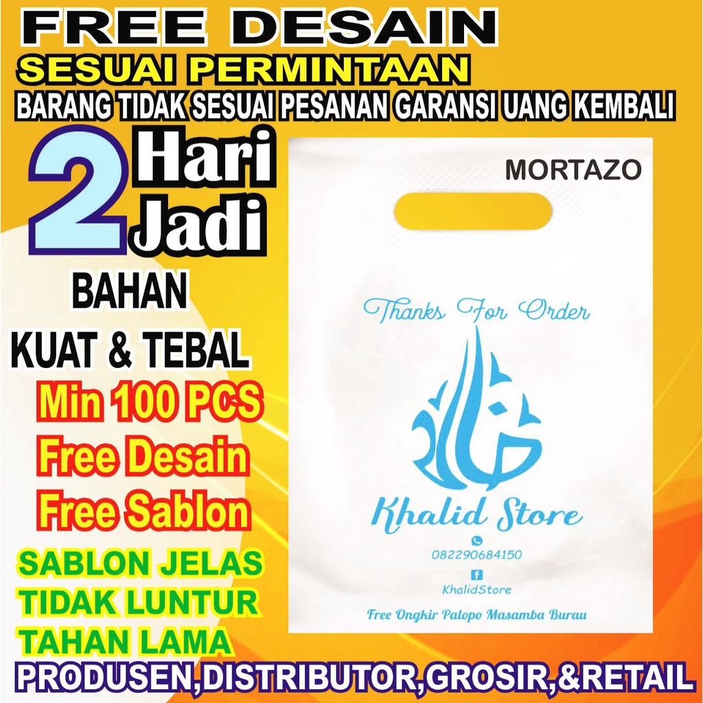 Jual Plastik Sablon Packing Olshop Plong X Murah Free Design