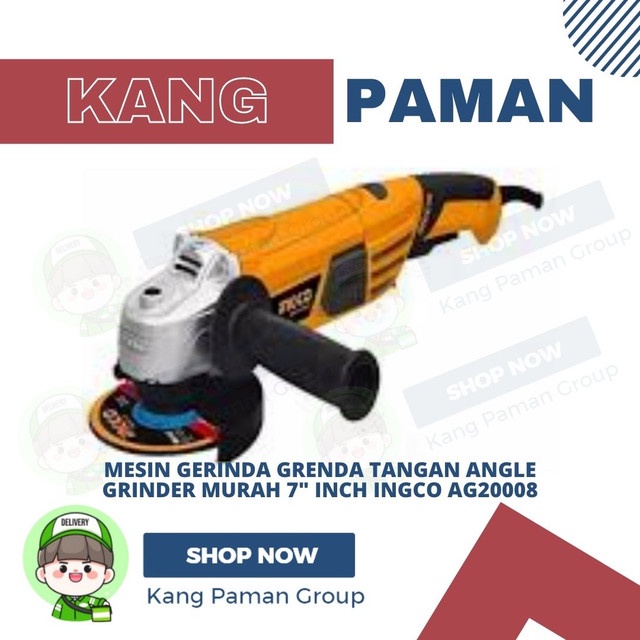 Jual MESIN GERINDA GRENDA TANGAN ANGLE GRINDER MURAH 7 INCH INGCO