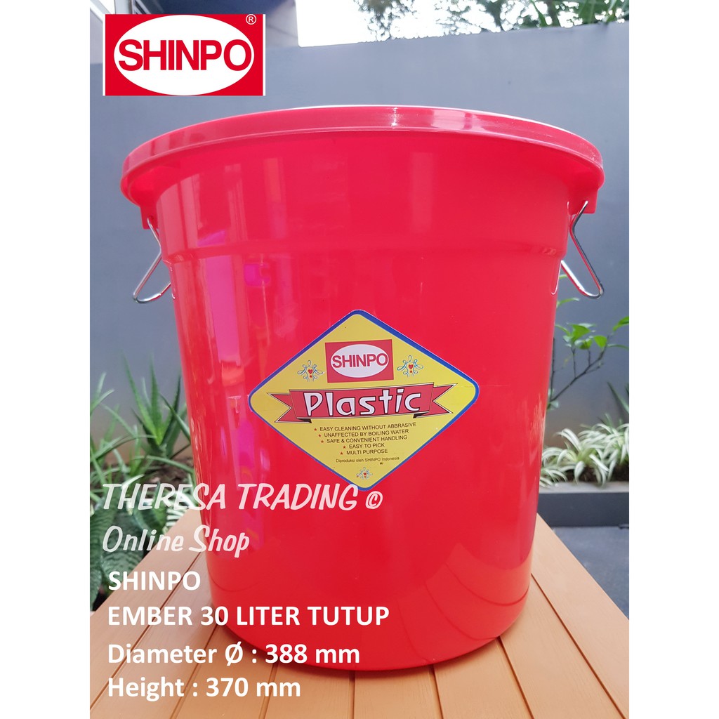 Jual EMBER 30 LITER TUTUP TONG AIR SHINPO SIP 130 T KUAT TEBAL ELASTIS