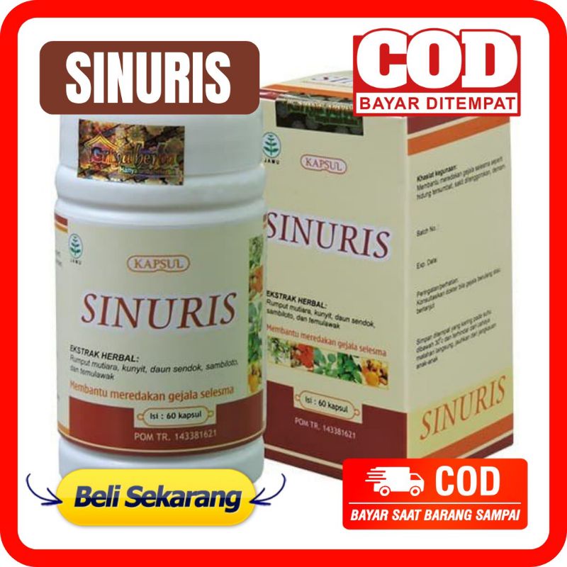 Jual AGEN RESMI Kapsul SINUSITIS Griya Herba 60 Obat Herbal SINURIS