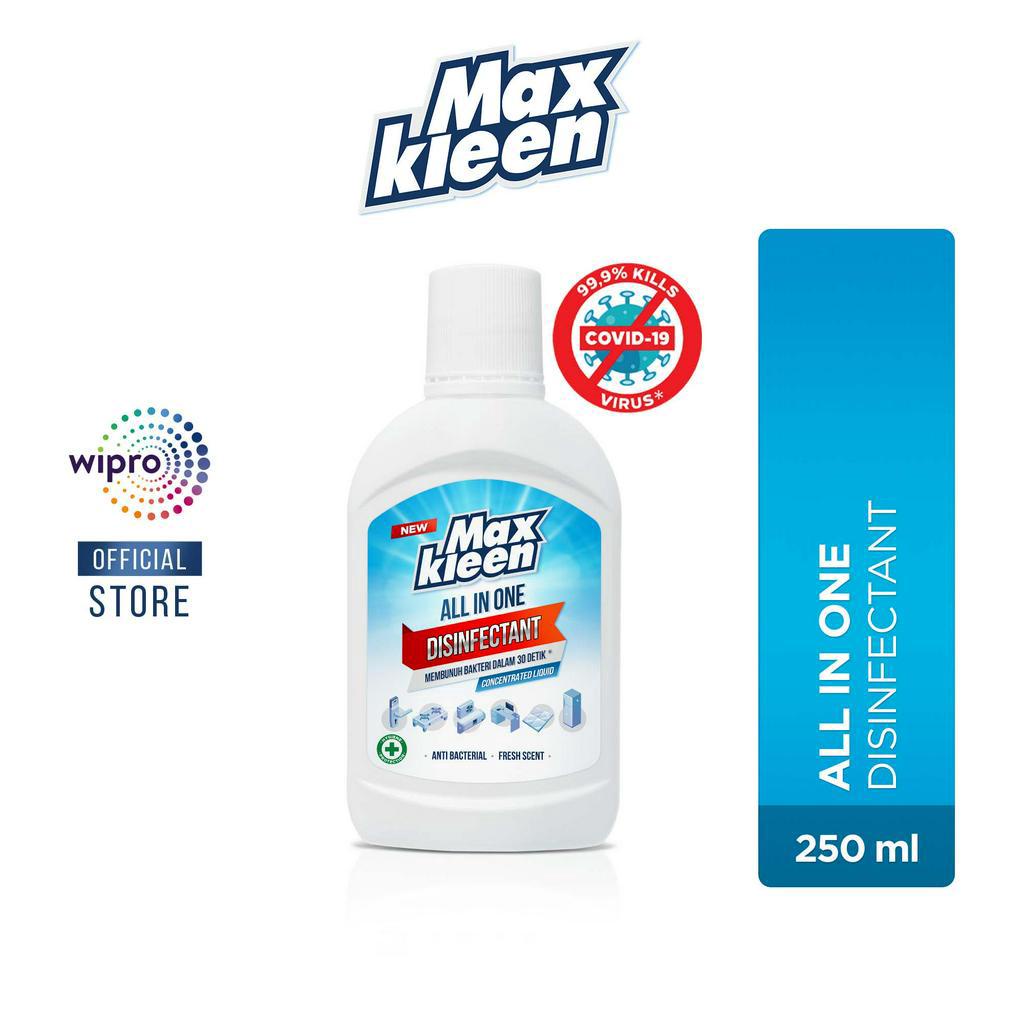 Jual Maxkleen All In One Disinfectant Disinfektan Cairan 250ml Shopee