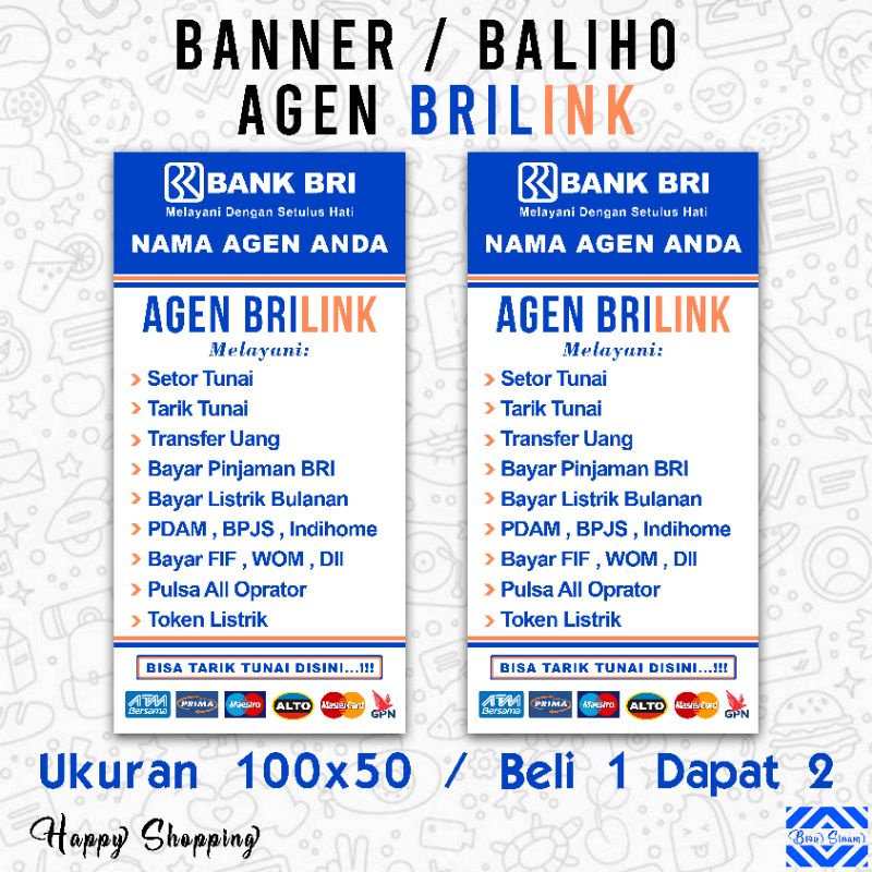 Jual Banner Baliho Spanduk Agen Brilink Ukuran X Cm Beli