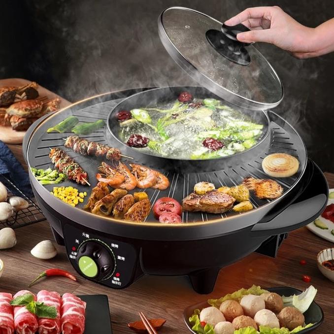 Jual Alat Grill Griller Panggang Panggangan Panci Bbq Hotpot Elektrik