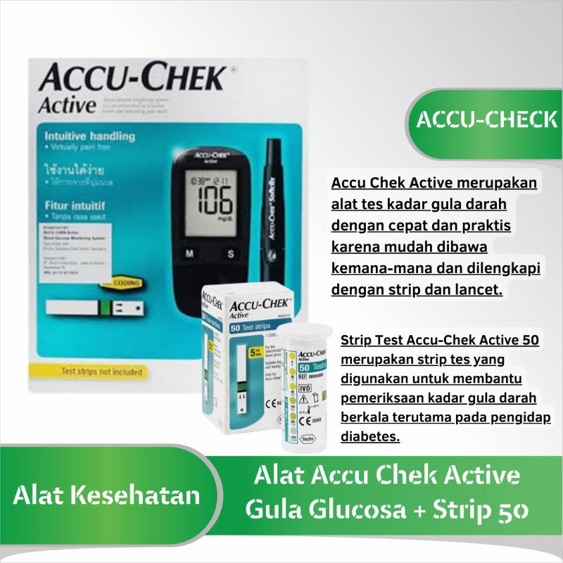 Jual Alat Accu Chek Active Glucosa Strip Alat Accu Check Aktif Dan