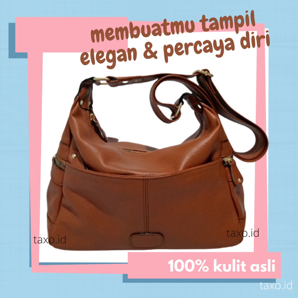 Jual Tas Kerja Wanita Kulit Asli Model Cangklong Dan Selempang Untuk