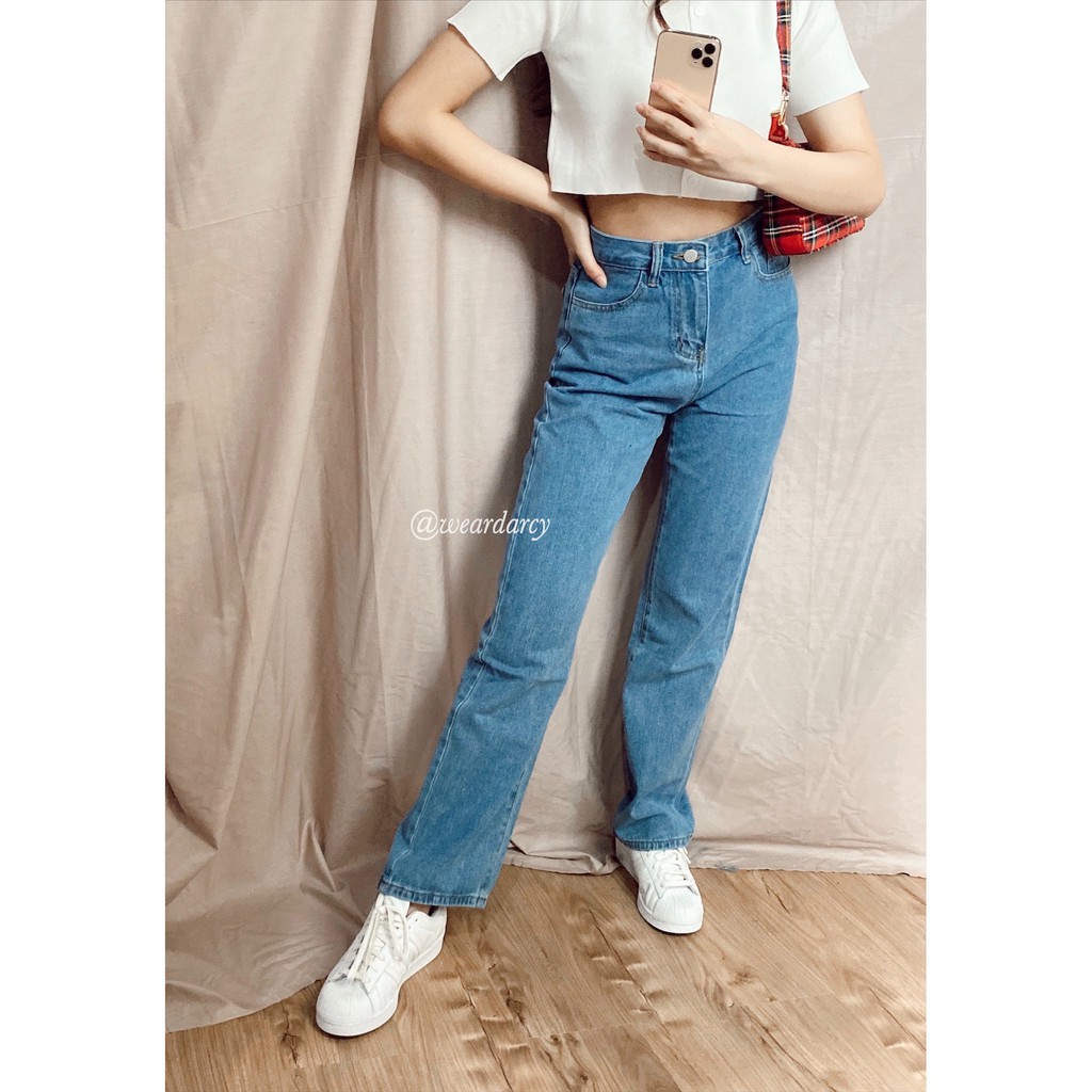 Jual Weardarcy Hailey Highwaisted Straight Jeans Shopee Indonesia