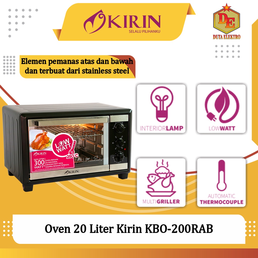 Jual Oven 20 Liter Kirin KBO 200RAB Shopee Indonesia