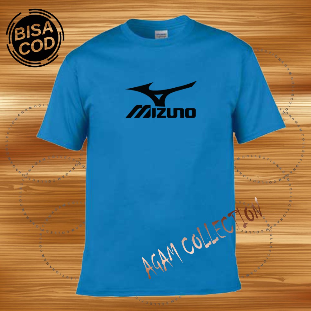 Jual Agam Collection Baju Kaos Distro Mizuno Text Hitam Lengan