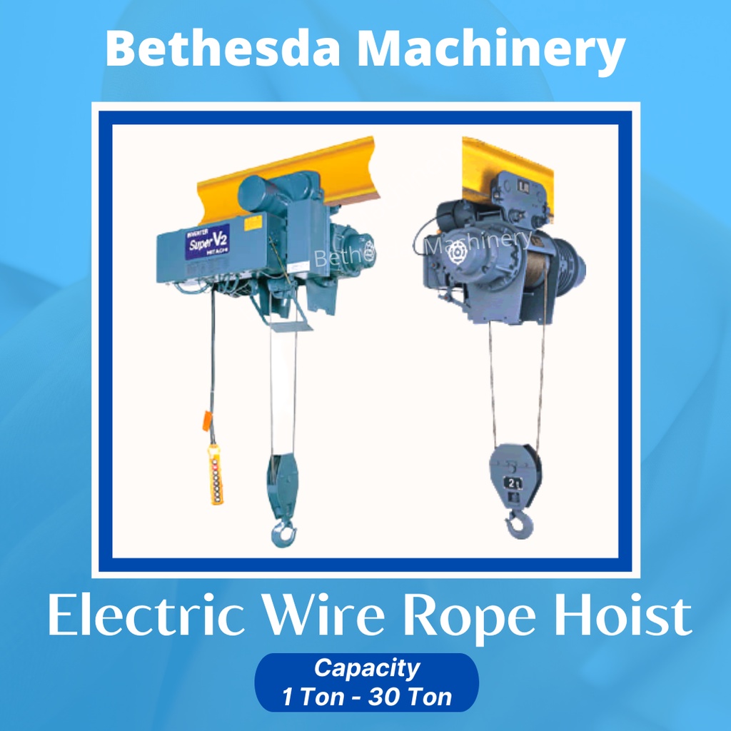 Jual Electric Wire Rope Hoist 1 Ton X 12 Meter Hitachi V Series