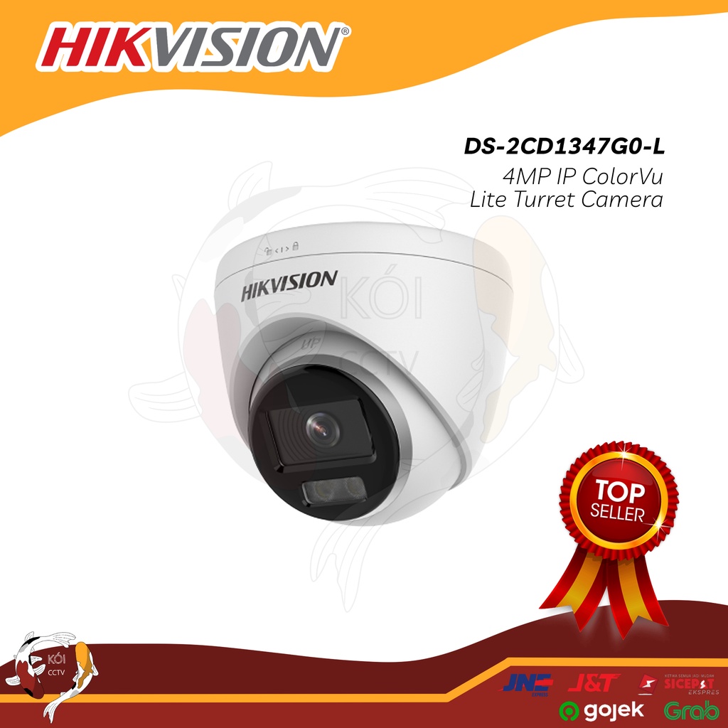 Jual Hikvision DS 2CD1347G0 L 4 MP ColorVu Lite Fixed Turret Network