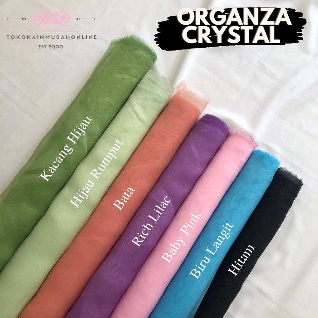 Jual Kain Organza Organdi Kristal Kaca Tipis SANGAT Lembut Premium I