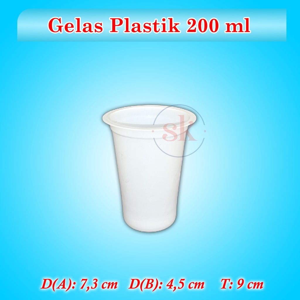 Jual Gelas Plastik Cup Plastik Ml Putih Polos Gr Shopee Indonesia