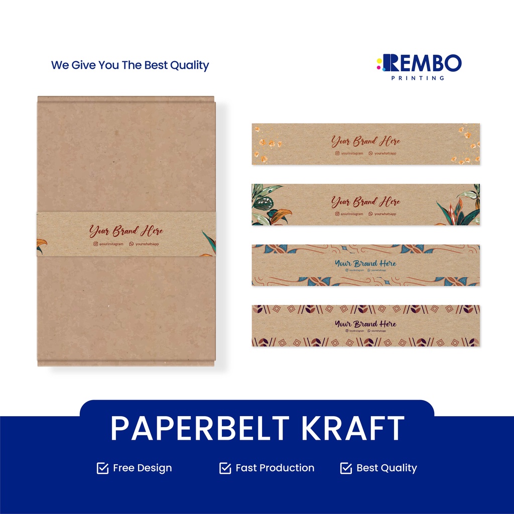 Jual Paper Belt Kraft Paper Sleeve Label Segel Box Packaging