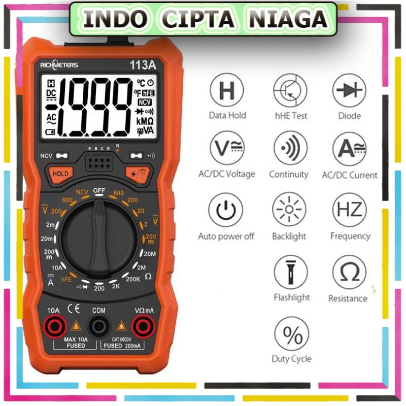 Jual Njty Pocket Size Digital Multimeter Ac Dc Voltage Tester T A